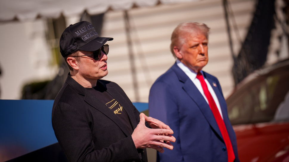 טראמפ ואילון מאסק (צילום: Andrew Harnik/Getty Images)