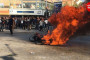 הצתה מול בנק באיראן, הפגנות באיראן (צילום: רשתות חברתיות, שימוש לפי סעיף 27 א')
