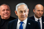 נפתלי בנט, גדי איזנקוט, בנימין נתניהו (צילום: פלאש 90,צילום מסך ערוץ 12)