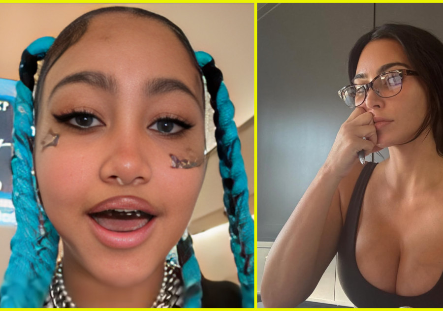 קים קרדשיאן, נורת' ווסט (צילום: מתוך אינסטגרם,מתוך טיקטוק)