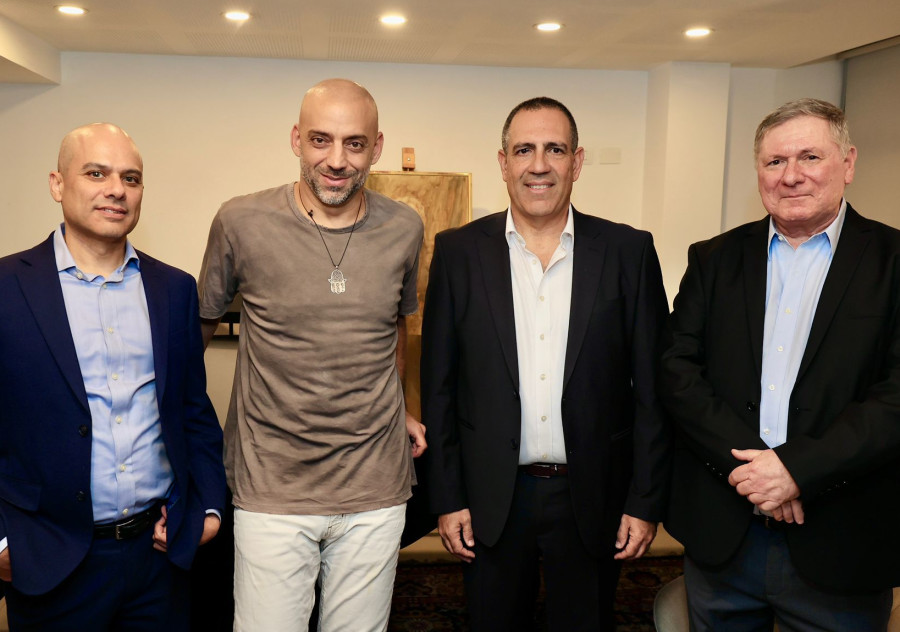 נעם הנגבי, שמוליק ארבל, עידן רייכל וידין ענתבי (צילום: אביב גוטליב)