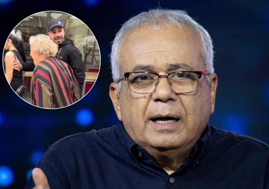 אמנון לוי, אשתו ומרדכי דוד (צילום: מרכזי: Yonatan Sindel/Flash90, עיגול: צילום מסך אינסטגרם)