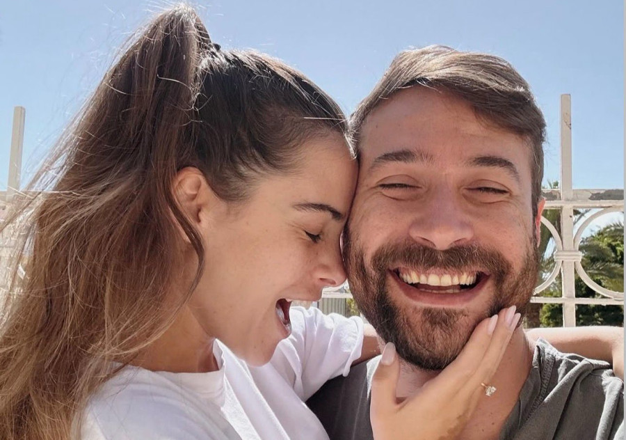 נאיה פדרמן ושון דורון ברגעי אושר מההצעה (צילום: מתוך אינסטגרם)