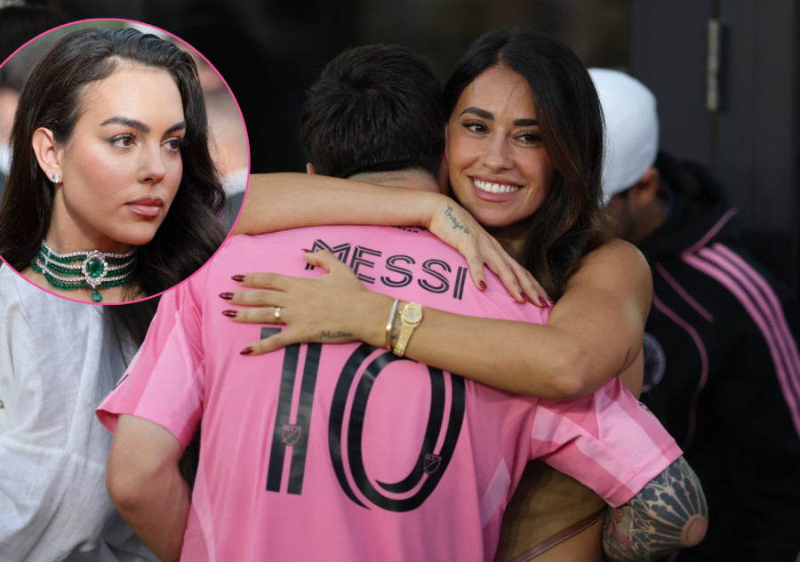 אנטונלה ומסי, ג'ורג'ינה רודריגז (צילום:  Maddie Meyer/Getty Images,Laurent Hou / Hans Lucas / AFP via Getty Images)