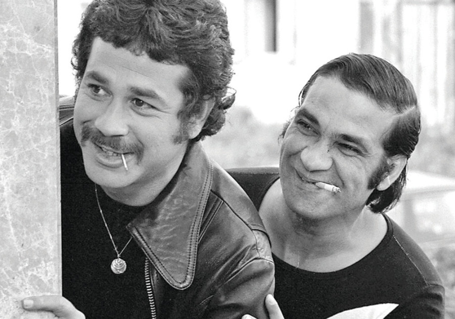 יהודה ברקן וזאב רווח ב"חגיגה בסנוקר" (צילום: יוני המנחם)