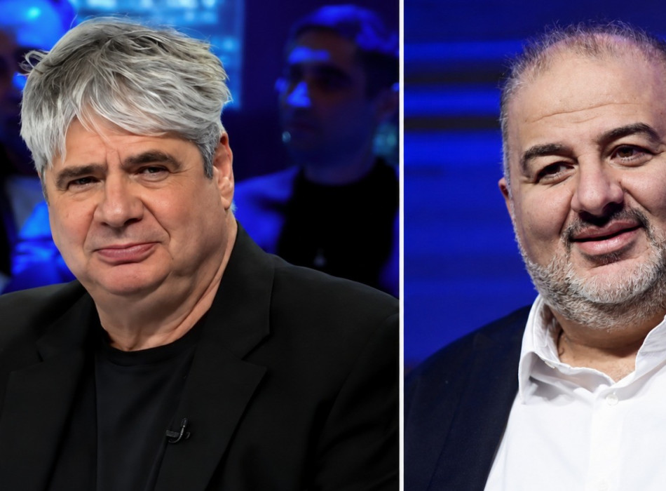 מנסור עבאס, גיא מרוז (צילום: פלאש 90,צילום מסך)