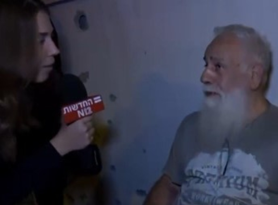 שרון קנובליך מראיינת לערוץ 12 (צילום: צילום מסך, קשת 12)