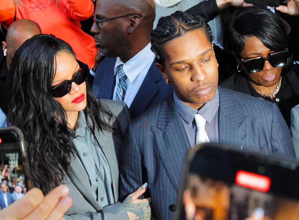 אייסאפ רוקי וריהאנה בבית המשפט (צילום: רויטרס)