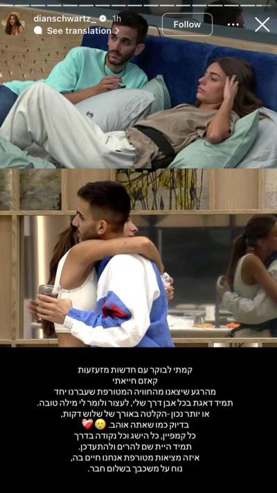 הסטורי של דיאן שוורץ (צילום: אינסטגרם)