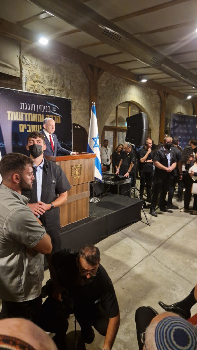 ראש הממשלה נתניהו באירוע בבנימין (צילום: ללא)