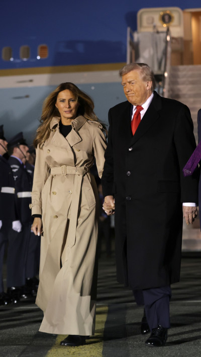מלניה ודונלד טראמפ (צילום:  Anna Moneymaker/Getty Images)