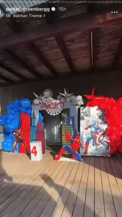 הסטורי של דניאל גרינברג, מסיבת יום ההולדת של רון (צילום: צילום מסך מתוך אינסטגרם)