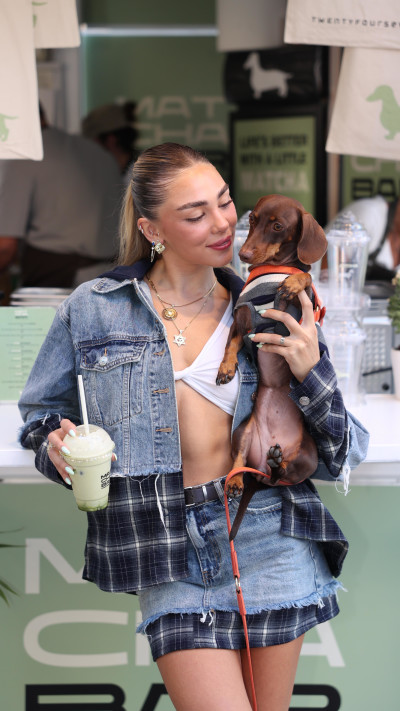 מאיה קיי בהשקת פופ-אפ מאצ’ה בר (צילום: אור גפן)