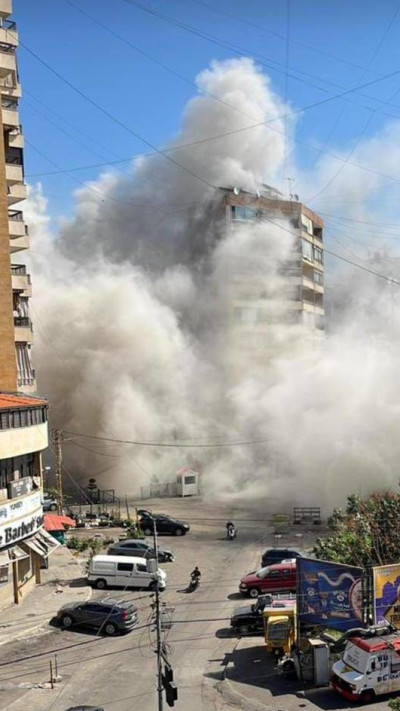 זירת תקיפת מחבל בכיר בחיזבאללה בביירות