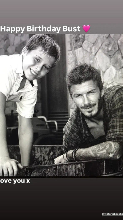 דיוויד בקהאם ובנו ברוקלין  (צילום: מתוך אינסטגרם)