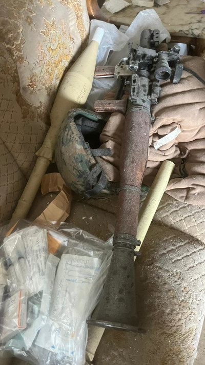 אמל''ח של ארגון הטרור חיזבאללה אשר נתפס על ידי כוחות אוגדה 91 בלבנון