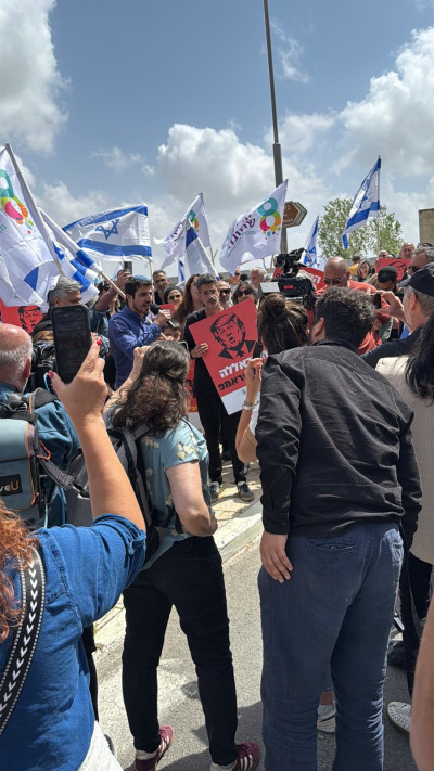 תיעוד מהמחאה של תושבי ק''ש בירושלים