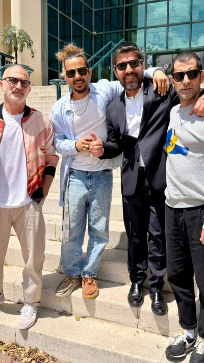 שלישיית מה קשור ורב הסלבס מרדכי חסידים אצל השר מיקי זוהר (צילום: פרטי)