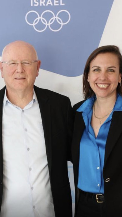 עדי ביכמן וגילי לוסטיג (צילום: הוועד האולימפי בישראל)