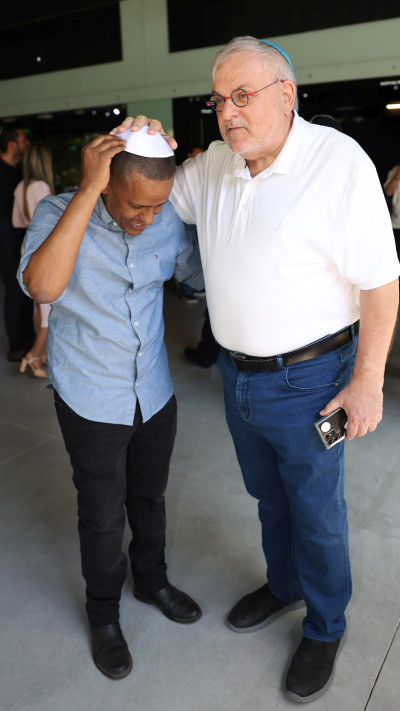 ברהנו טגניה ומנחם הורביץ' (צילום: אור גפן)