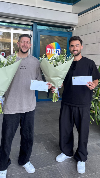 טום ואלמוג הגיעו לקבל את הפרס (צילום: יחצ)