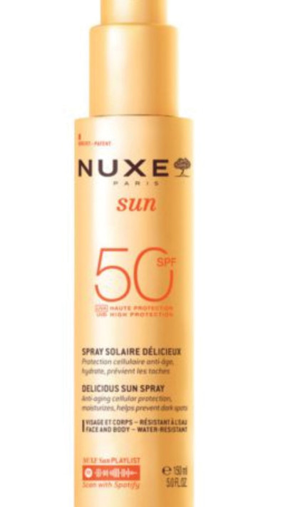 ספריי הגנה SPF 50 לפנים ולגוף, NUXE, מחיר: 165 שקלים