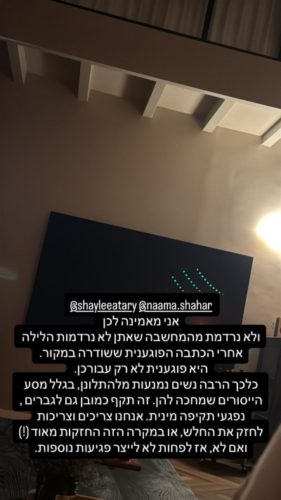 הסטורי של קרן פלס (צילום: אינסטגרם)