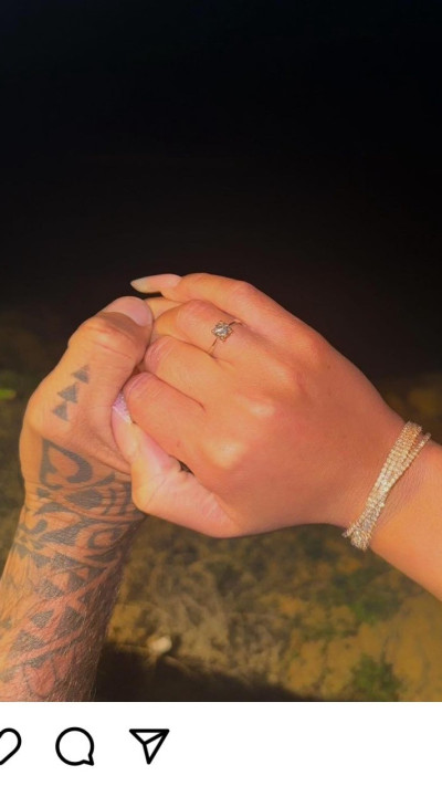 אבירן שמואל בהצעת הנישואין לצליל ז'נו (צילום: צילום מסך אינסטגרם)