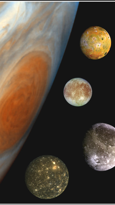 צדק לצד ארבעת ירחיו