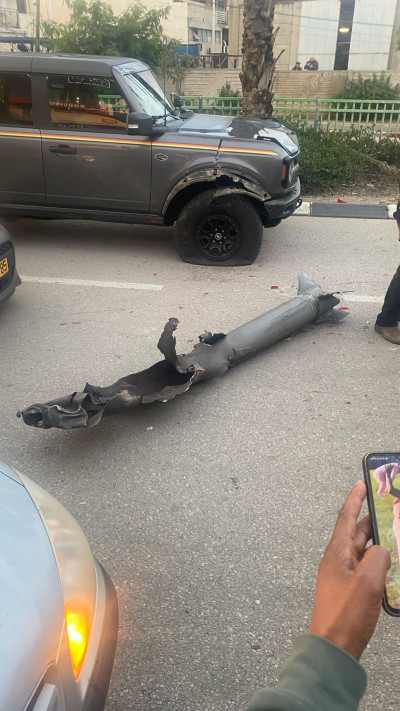 הרכב של גיאור שנפגע במטח (צילום: אלוני מור)