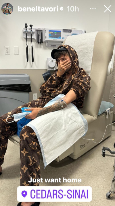 בן אל תבורי בבית החולים (צילום: צילום מסך אינסטגרם)