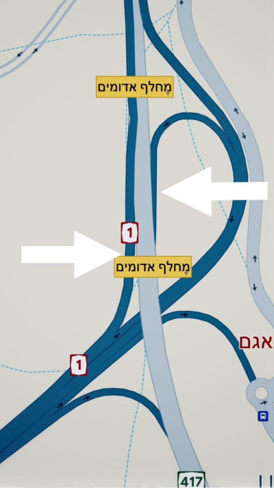 שינויים בתנועת כלי הרכב בכביש 1