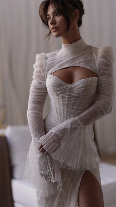 רוסלנה רודינה למעצבת שלומית אזרד (צילום: דניאל אלסטר)