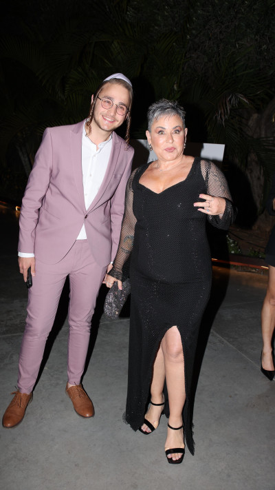 יענקי גולדהבר ולרה מטודי בחתונה של שי עופרי ושניר בורגיל (צילום: אור גפן)