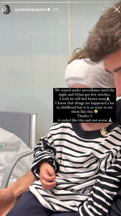 קורל סימנוביץ' על התקרית המלחיצה של בנה דילן (צילום: צילום מסך אינסטגרם)