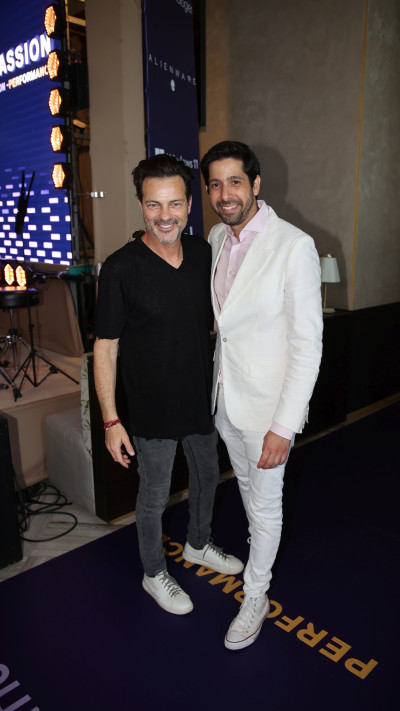 אקי אבני וסטיב בר בהשקת המחשבים החדשים של DELL מבוססי AI (צילום: אור גפן)