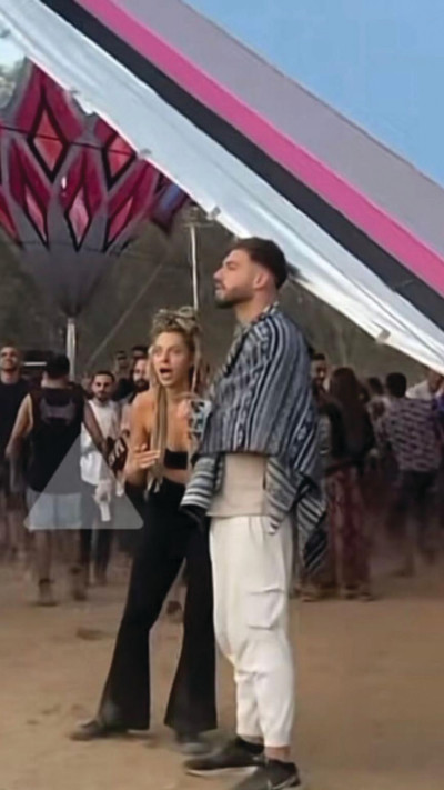 אופק ודריה במסיבת הנובה דקות לפני המתקפה (צילום: ללא קרדיט)