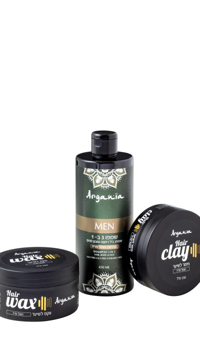 ארגניה מוצרי טיפוח לגבר בניחוח הוטל