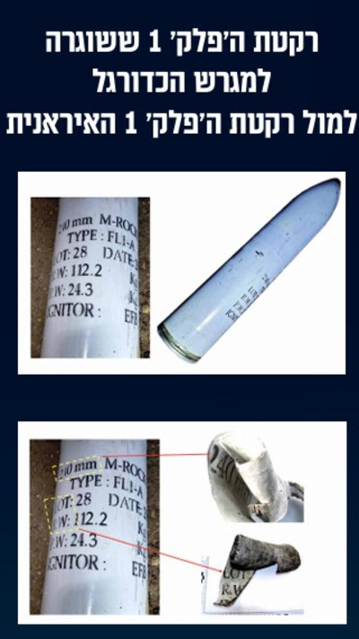 רקטת פלק 1 ששוגרה למג'דל שמס