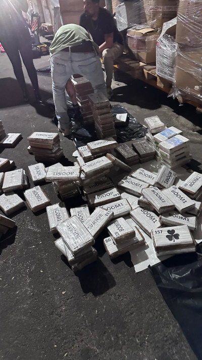 סיכול הברחת קוקאין לישראל (צילום: דוברות המשטרה)