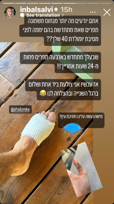 ענבל שלוי על הפציעות שלה ושל שלום מיכאלשווילי (צילום: צילום מסך מתוך האינסטגרם)