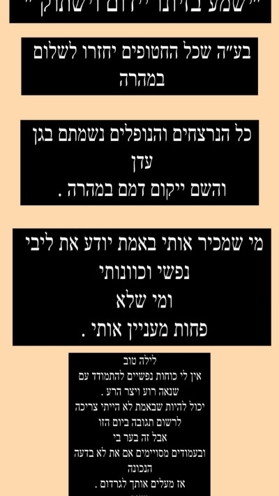 עינב בובליל מבהירה את דבריה על טקסי הזיכרון לשבעה באוקטובר (צילום: צילום מסך אינסטגרם)