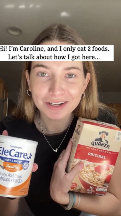 קרוליין קרי, יכולה לאכול רק 2 סוגי מאכלים