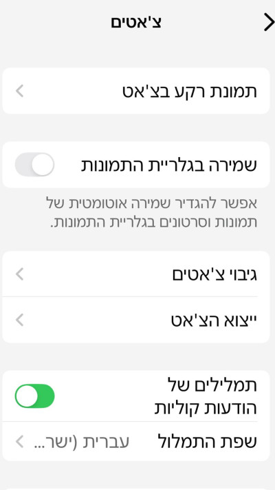 השלבים להפעלת הפיצ'ר