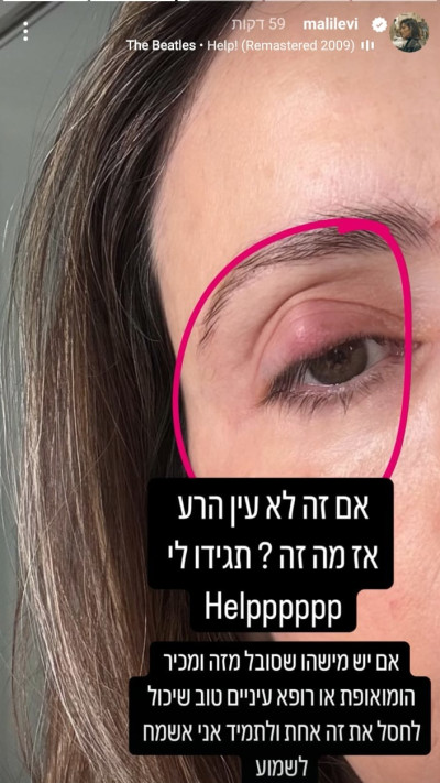 הסטורי של מלי לוי (צילום: מתוך אינסטגרם)