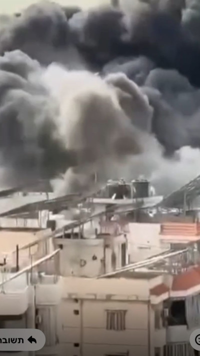 תקיפת תשתית לאחסון כטב''מים של חיזבאללה בביירות (צילום: רשתות ערביות, שימוש לפי סעיף 27 א')