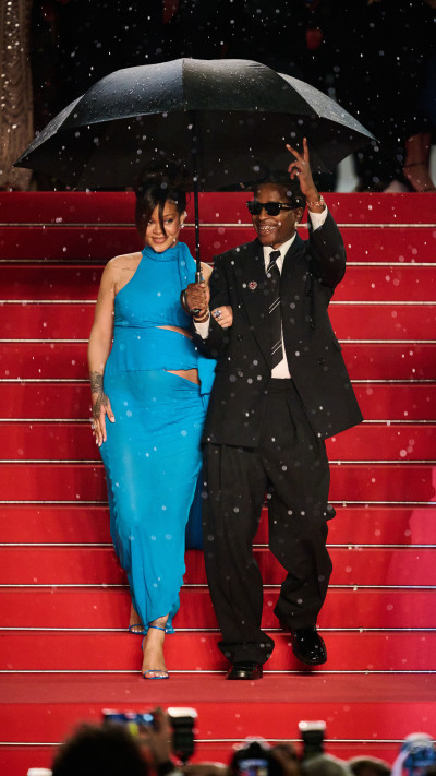 ריהאנה ו-A$AP Rocky (צילום: Gareth Cattermole/Getty Images)
