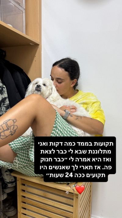 דניאל עמית ואמילי דמארי בממ''ד (צילום: מתוך אינסטגרם)