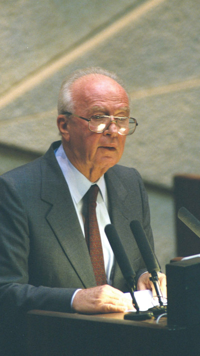יצחק רבין 1993 (צילום: אבי אוחיון, לע''מ)