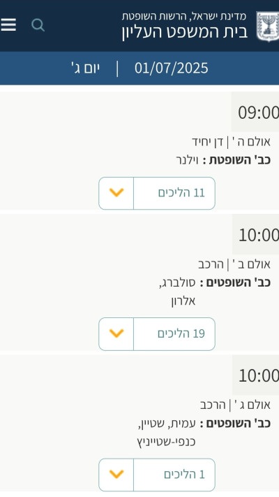 ההרכבים באתר בית המשפט העליון (צילום: צילום מסך)